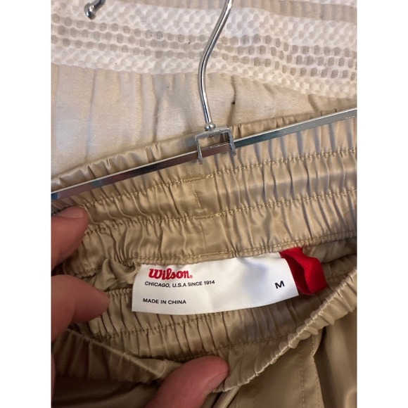 Wilson Sporting Goods Gold Satin Jogger Track Pants Elastic Waist Medium - Picture 6 of 7